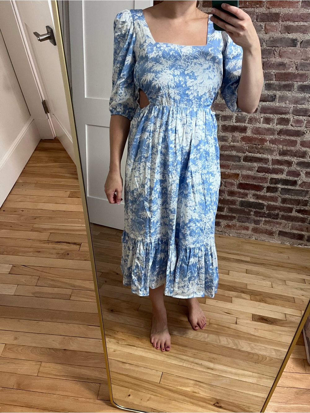 WAYF Mockingbird Cutout Midi Dress